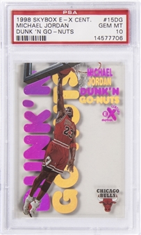 1998/99 Skybox E-X Century "Dunk N Go Nuts" #15DG Michael Jordan - PSA GEM MT 10
